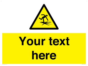 Custom warning thin ice